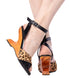 the Boom Boom Wedge - in Black Leather and Leopard.
