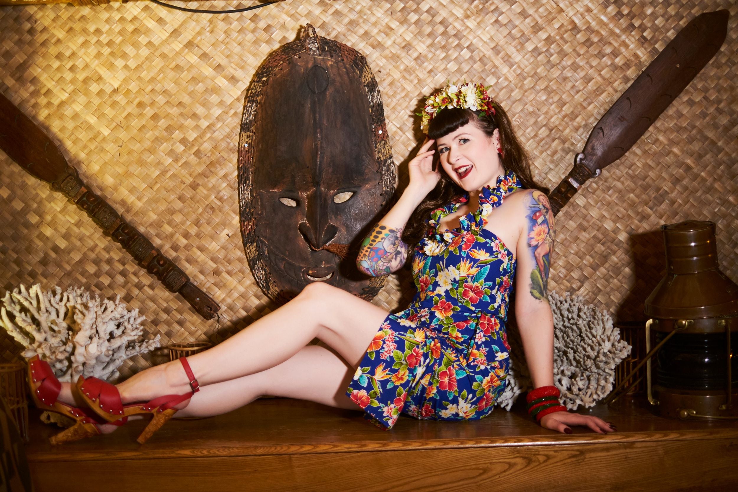 the Cherry Blossom - in Scarlette Suede and Leather