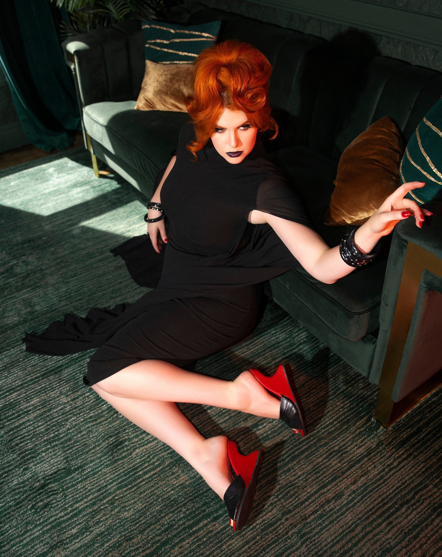 the NEW Opium Collection - the Ilze Mule with a Black Leather strap