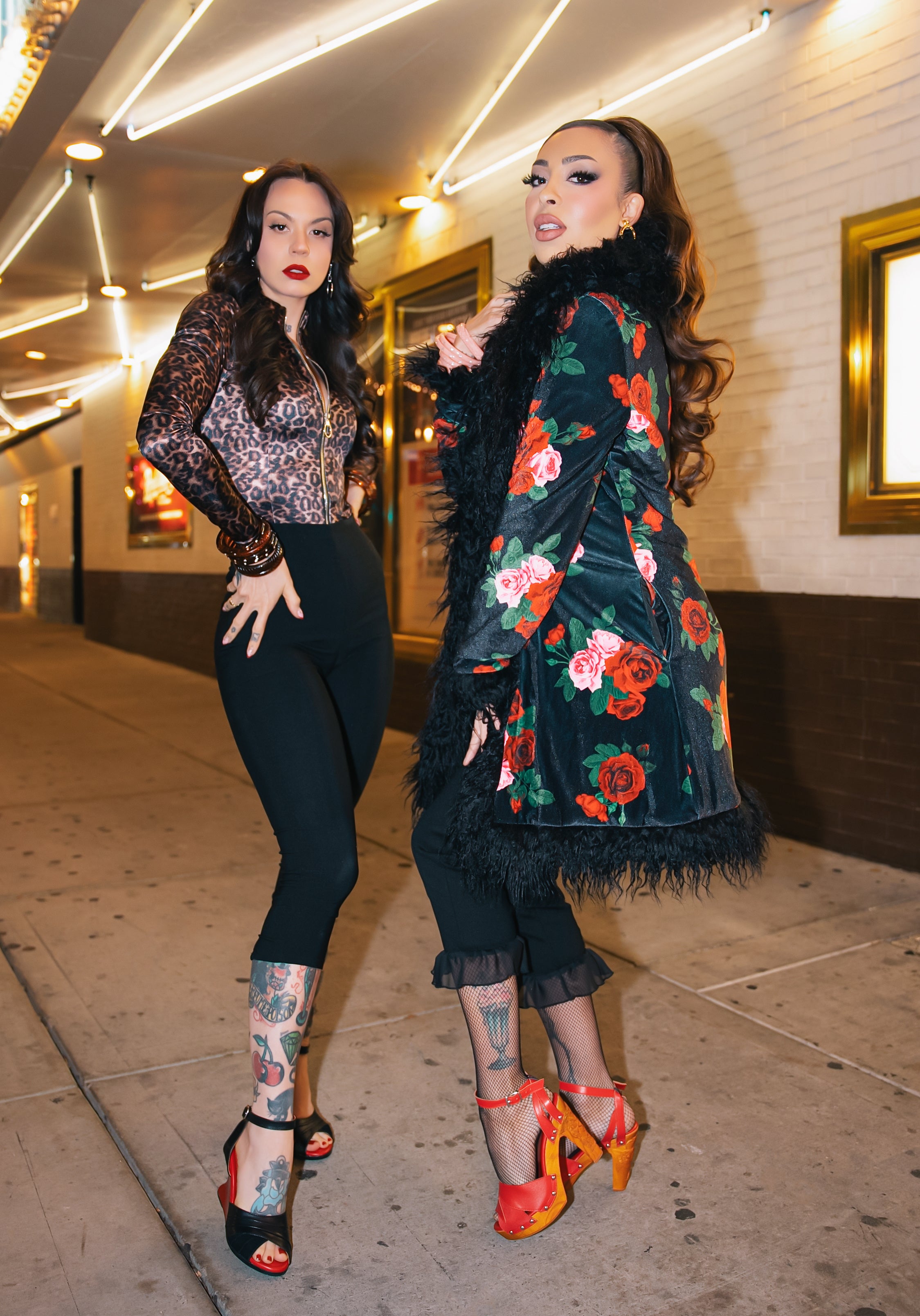 the Cherry Blossom - in Scarlette Suede and Leather - Lucky Lou Shoes