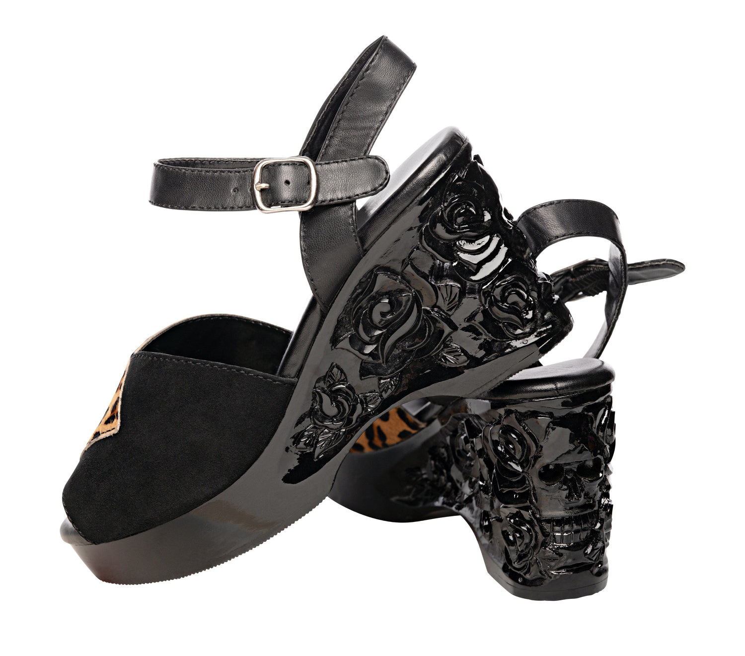 the Momento Mori - in Black and Leopard on Black.