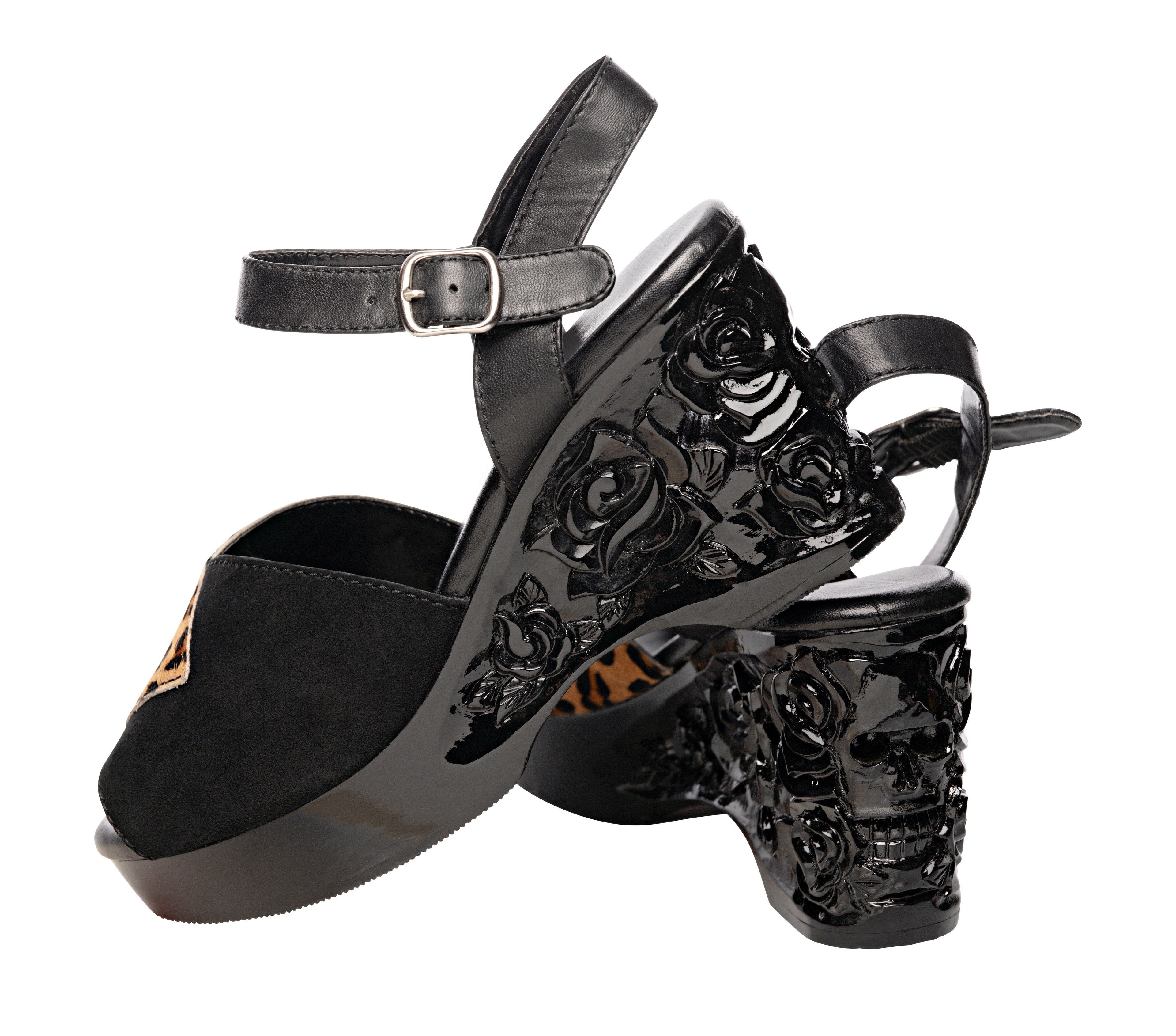 the Momento Mori - in Black and Leopard on Black.