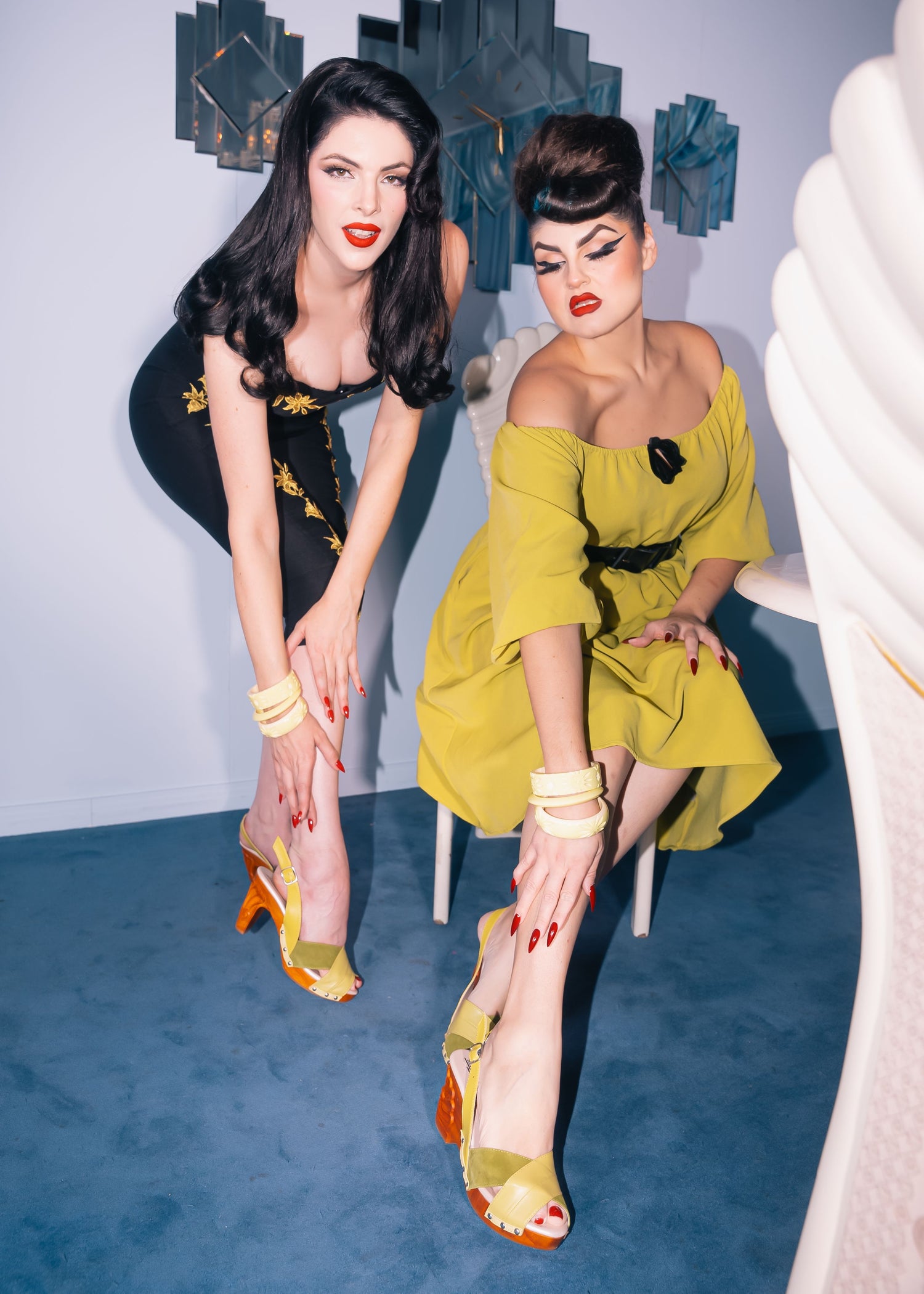 the Venus Wedge in Chartreuse Velvet - now on Sale!.
