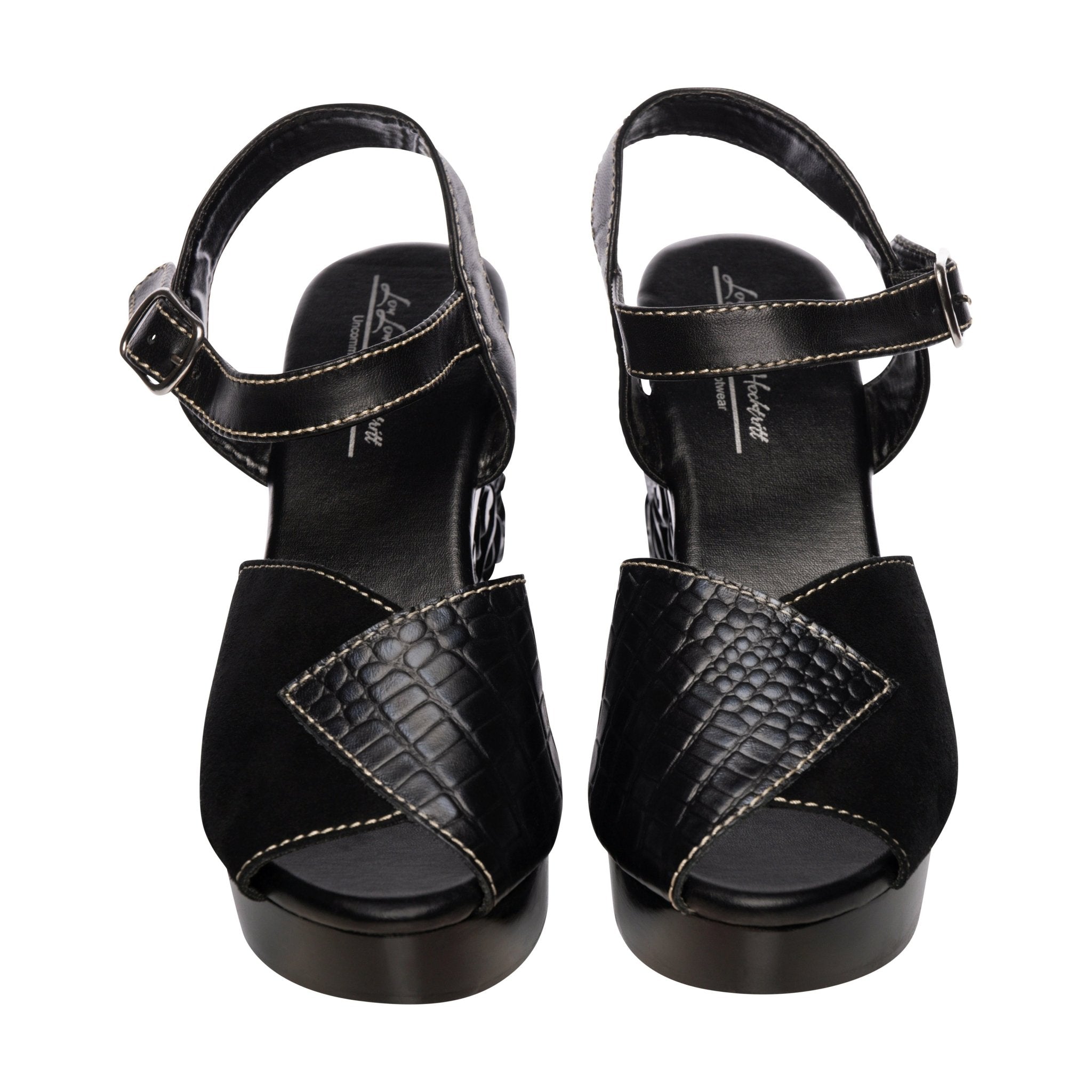 the Memento Mori - in Black Snake on Black - Lucky Lou Shoes