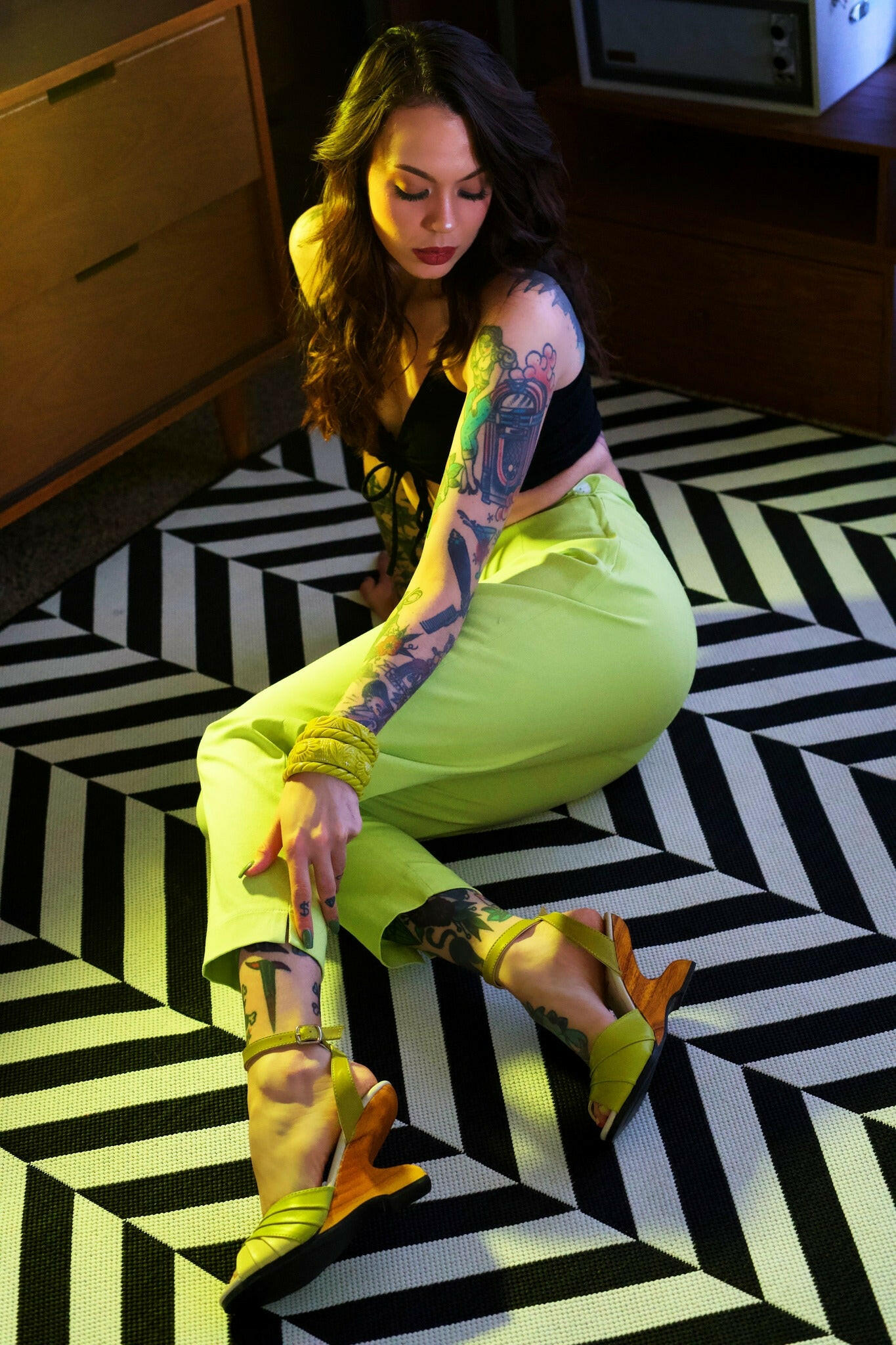the Boom Boom Wedge - in Lemon Lime.