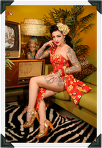 Load image into Gallery viewer, Rockin&#39; Tiki - Gilda Gold/with Ankle Strap - luckyloushoes
