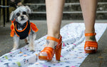 Load image into Gallery viewer, Rockin&#39; Tiki/with Ankle Strap - in Orange Leather
