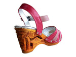 Load image into Gallery viewer, Souvenir/with Ankle Strap - in Tickle Pink Leather

