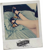 Load image into Gallery viewer, Rockin&#39; Tiki - Black Leather/with Ankle Strap - luckyloushoes
