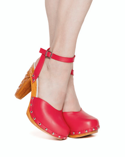 on Sale - the Amor y Muerte in Red Leather