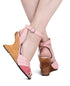the Boom Boom 4" wedge - in Golden Era Pink - Lucky Lou Shoes