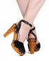 the Cherry Blossom 4" stiletto - in Black Suede and Leather - Lucky Lou Shoes