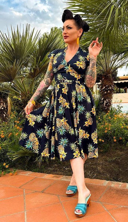 Savage Idol / hand-carved wood wedge shoes / Ocean Blue - Lucky Lou Shoes