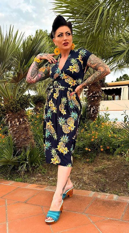 Savage Idol / hand-carved wood wedge shoes / Ocean Blue - Lucky Lou Shoes