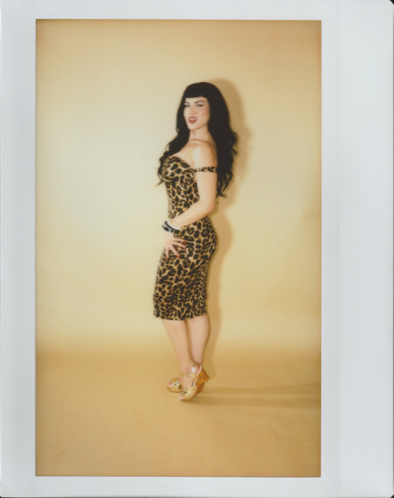 Souvenir/with Ankle Strap - in New Vegan Gold Leather - Lucky Lou Shoes