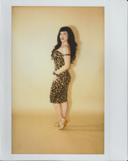 Souvenir/with Ankle Strap - in New Vegan Gold Leather - Lucky Lou Shoes