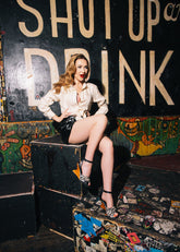 the Boom Boom - 4" heel in Wild Nobility Zebra - Lucky Lou Shoes