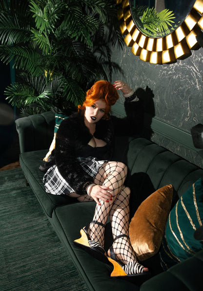the Boom Boom - 4" heel in Wild Nobility Zebra - Lucky Lou Shoes