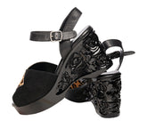 the Memento Mori - in Black and Leopard on Black - Lucky Lou Shoes