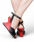 the Opium Collection - the Boom Boom with a Black Leather and Suede strap - Lucky Lou Shoes