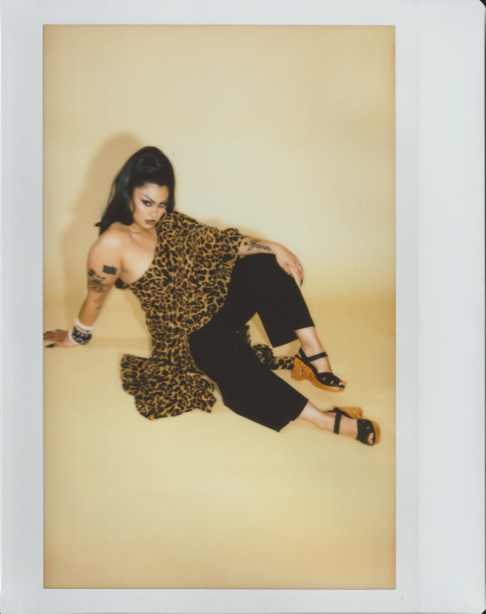 the Pagoda - in Black Suede and Leather - Lucky Lou Shoes