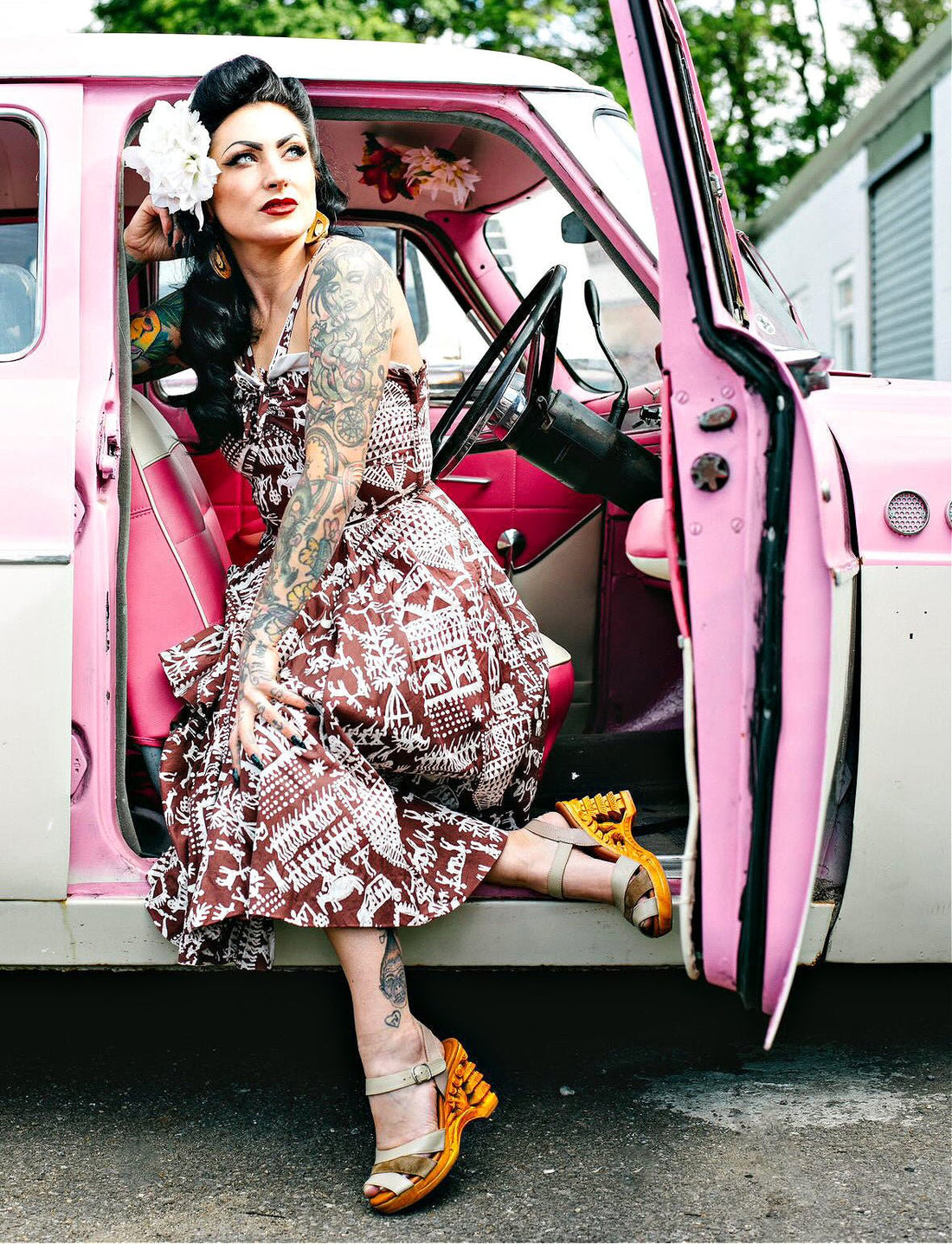 the Pagoda in Fawn - Lucky Lou Shoes