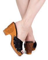 the Savage Idol - 3" wedge - in Lava - Lucky Lou Shoes