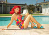 the Savage Idol - 3" wedge - in Ocean - Lucky Lou Shoes