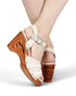 the Souvenir 3" wedge shoe w/ Ankle Strap - in Powder Puff - Lucky Lou Shoes