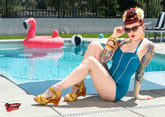 the Souvenir 3" wedge shoe w/ Ankle Strap - in Spice - Lucky Lou Shoes