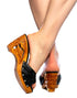 the Souvenir 3" wedge shoe w/o Ankle Strap in Black Leather - Lucky Lou Shoes