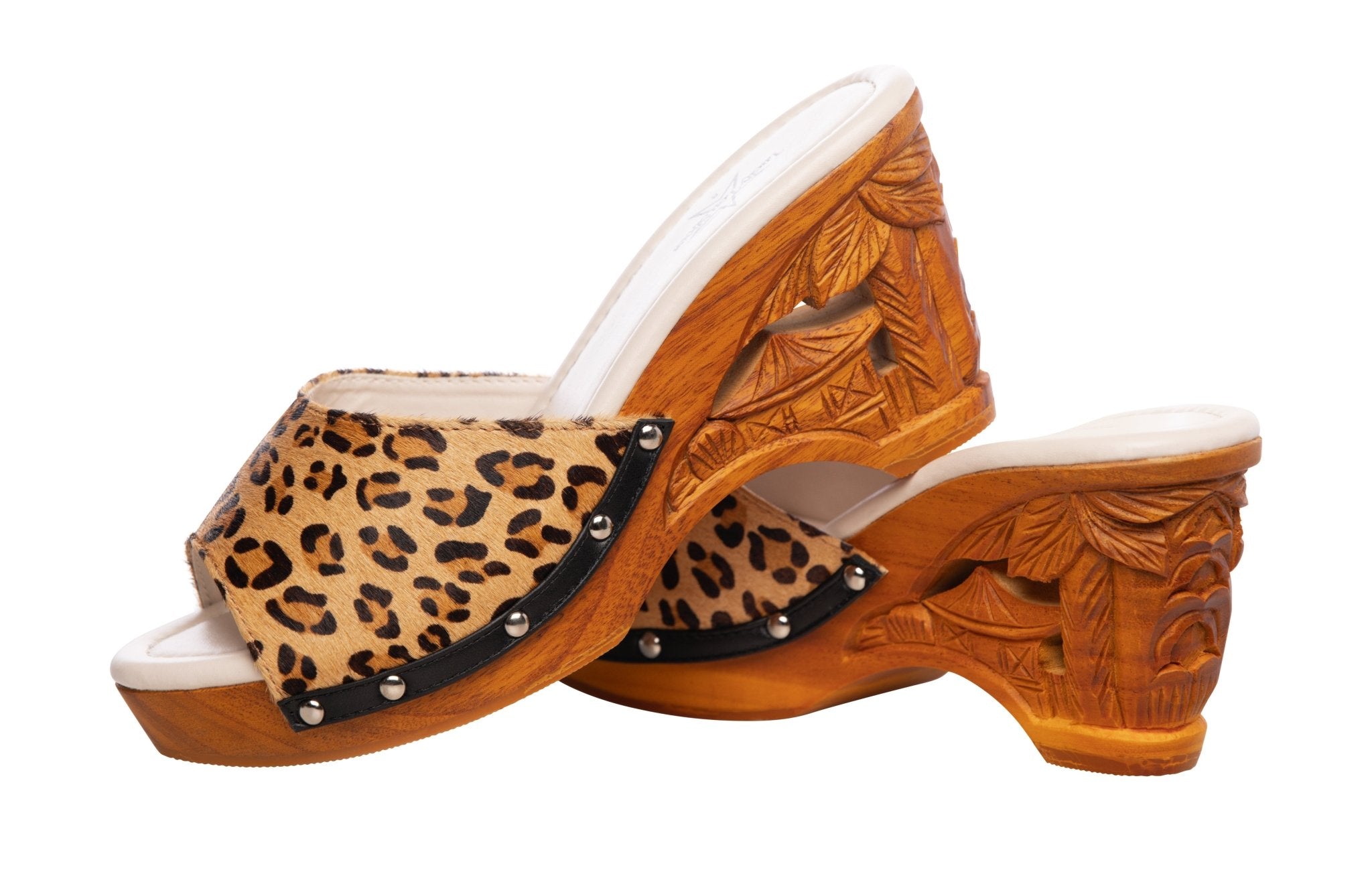 the Souvenir 3" wedge shoe w/o Ankle Strap - in Leopard - Lucky Lou Shoes