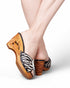 the Souvenir 3" wedge shoe w/o Ankle Strap - in Wild Nobility Zebra - Lucky Lou Shoes