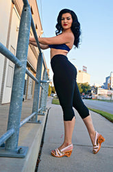 the Souvenir with a Slingback / 3" carved wood wedge heels / Pink and Leopard - Lucky Lou Shoes