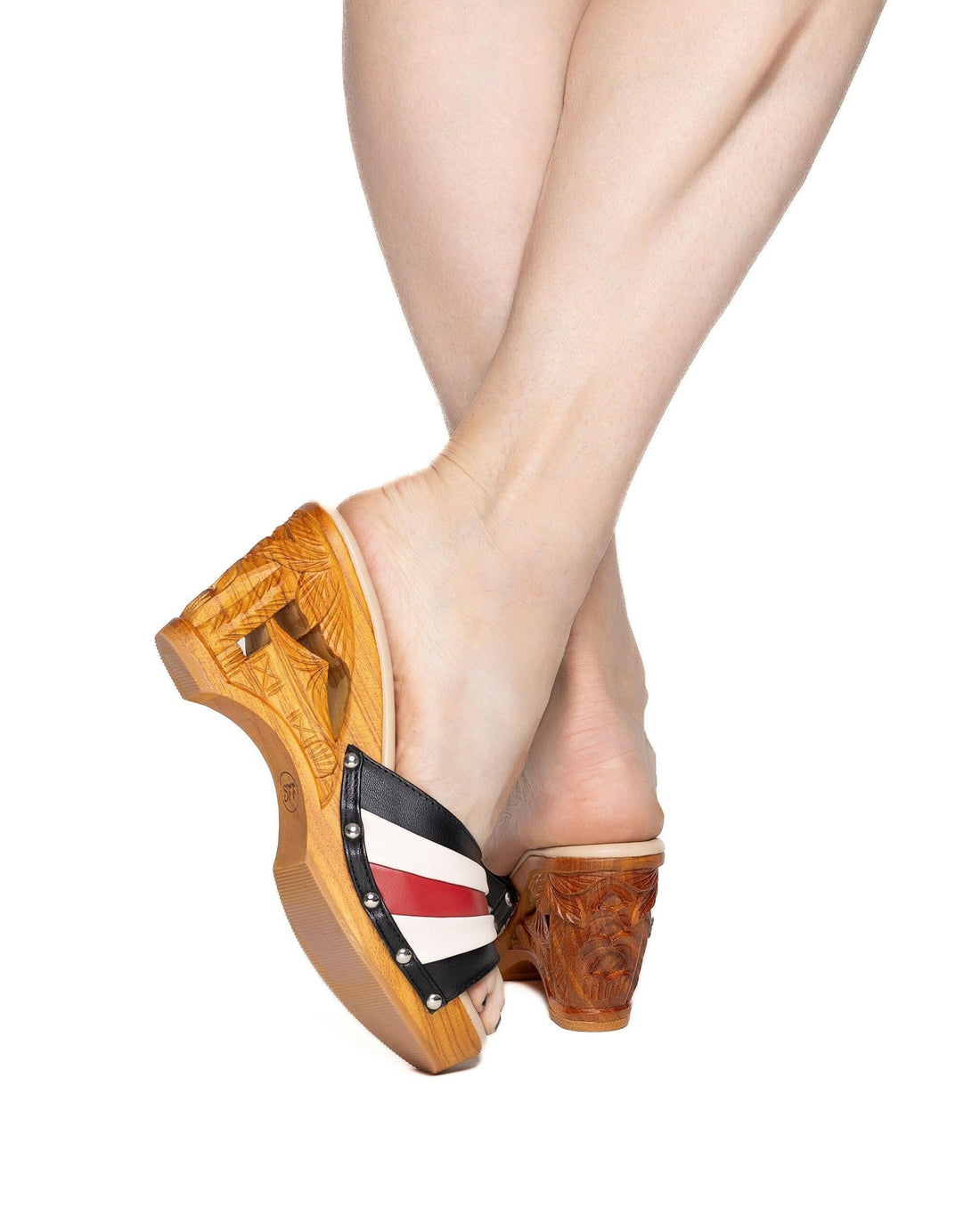 the Souvenir w/o an ankle strap in Harlequin - Lucky Lou Shoes