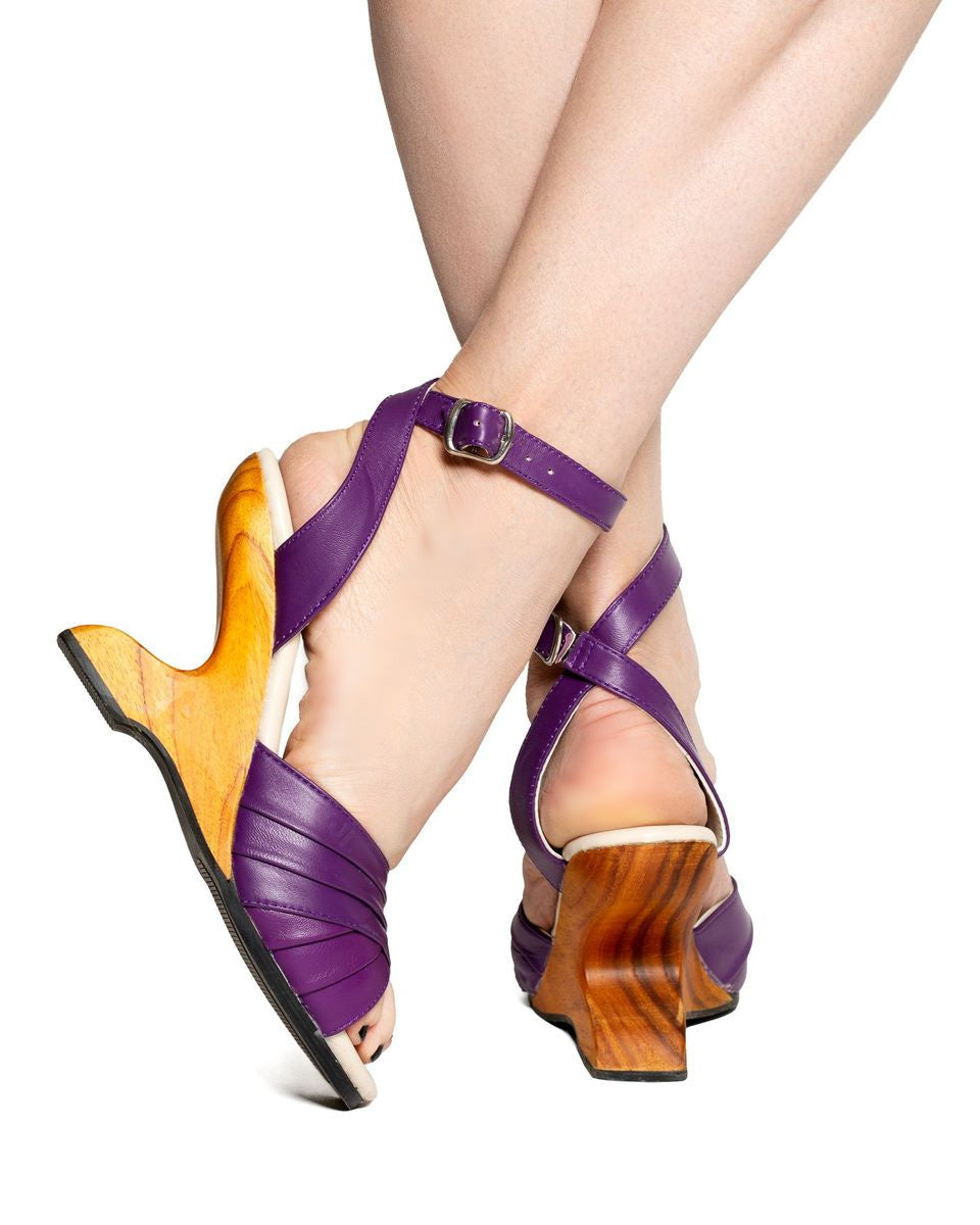 the Boom Boom Wedge - in Bang Bang Purple – Lucky Lou Shoes