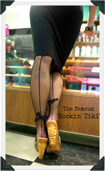 Load image into Gallery viewer, Rockin&#39; Tiki - Black Leather Strap - luckyloushoes
