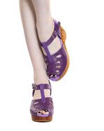 Load image into Gallery viewer, the Rosette Wedge - in Bang Bang Purple
