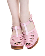 Load image into Gallery viewer, the Rosette Wedge - in Taffy Pink
