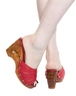 Load image into Gallery viewer, Souvenir/without Ankle Strap - in Scarlette Red Leather

