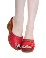 Load image into Gallery viewer, Souvenir/without Ankle Strap - in Scarlette Red Leather
