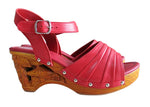 Load image into Gallery viewer, Souvenir/with Ankle Strap - in Scarlette Red Leather
