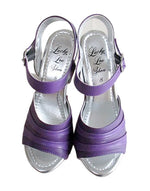 Load image into Gallery viewer, Rockin&#39; Tiki/with Ankle Strap - in Bang Bang Purple Leather
