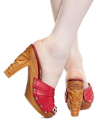 Load image into Gallery viewer, Rockin&#39; Tiki/without Ankle Strap - in Scarlette Leather

