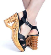 the Pagoda - in Black Suede and Leather - Lucky Lou Shoes